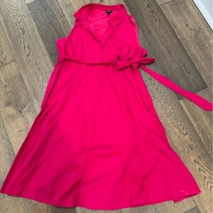 Torrid Hot Pink Collared Midi Dress Size 2
